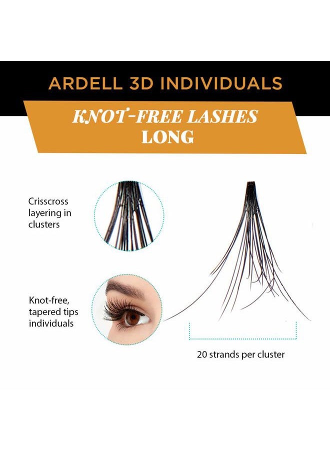 3D Individual Lashes DIY Lash Clusters Long Black - Flared Design False Lashes, Eyelash Extensions, 4 Packs