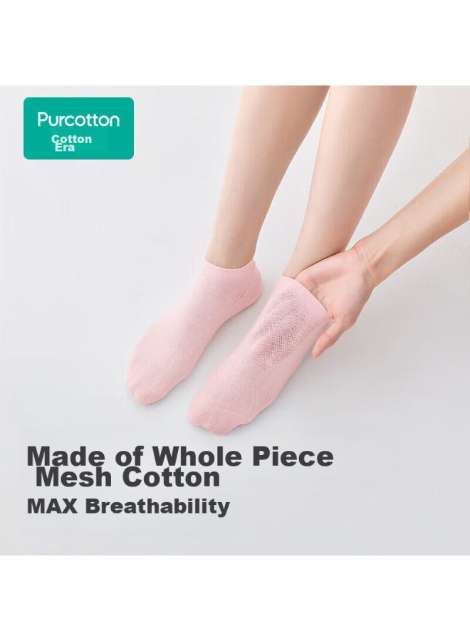 purcotton جوارب بوركوتون للرجال والنساء، قطن نقي، رقيق للغاية، قابل للتنفس، مضاد للبكتيريا، غير مرئي، غير قابل للانزلاق، صيفي - Image 3