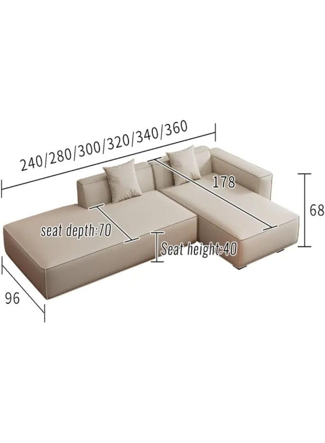 Modern L-Shaped Sectional Sofa in Pink - Image 2