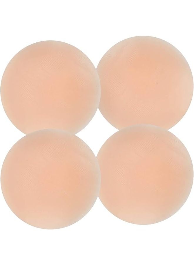 2 Pairs of Women Reusable Adhesive Invisible Pasties Nippleless Covers And No Glue Nipple Covers - Image 1