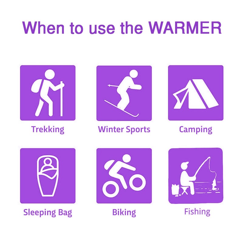 Prplet Body Warmer Patches Pack of 5 | 8+ Hrs Heat | Winter Travel, Camping, Trekking Essentials & Accessories | Outdoor Heat Patch for Men, Women & Kids | Eco-Friendly Disposable - Image 3