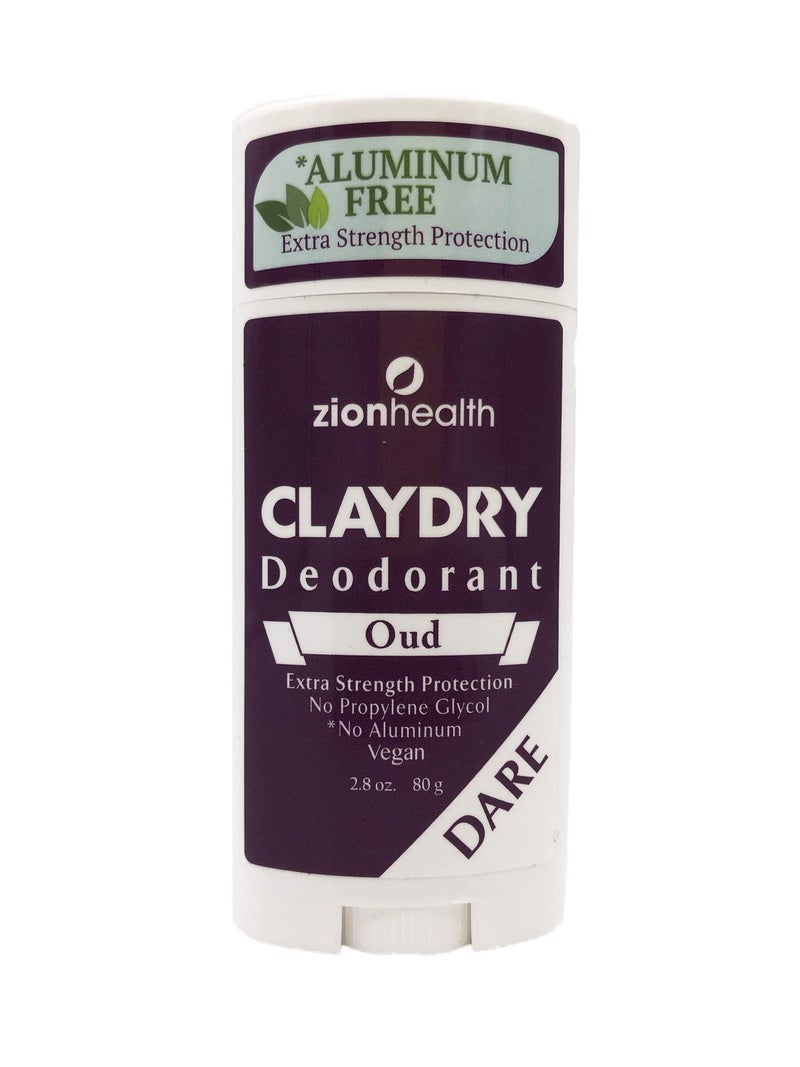 Adama Minerals Zion Health Clay Dry Dare Deodorant Stick 2.8 oz Oud - Image 1