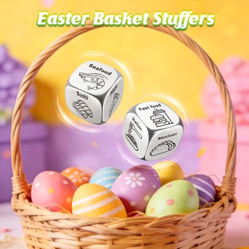 Winzwon Easter Basket Stuffers for Adults Teens Gifts for Him Her Winzwon Funny Date Night Food Decision Dice Anniversary Wedding Birthday Couple Gifts for Men Women Boyfriend Girlfriend Gag Gifts - Image 5