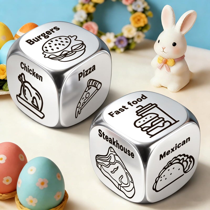 Winzwon Easter Basket Stuffers for Adults Teens Gifts for Him Her Winzwon Funny Date Night Food Decision Dice Anniversary Wedding Birthday Couple Gifts for Men Women Boyfriend Girlfriend Gag Gifts - Image 3