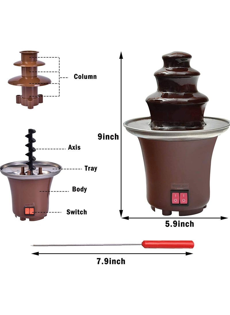 Generic - 3-Layer Chocolate Fountain Waterfall Maker Machine Perfect For Parties, Weddings, And Events, Versatile Dipping Options Easy To Clean - Image 1
