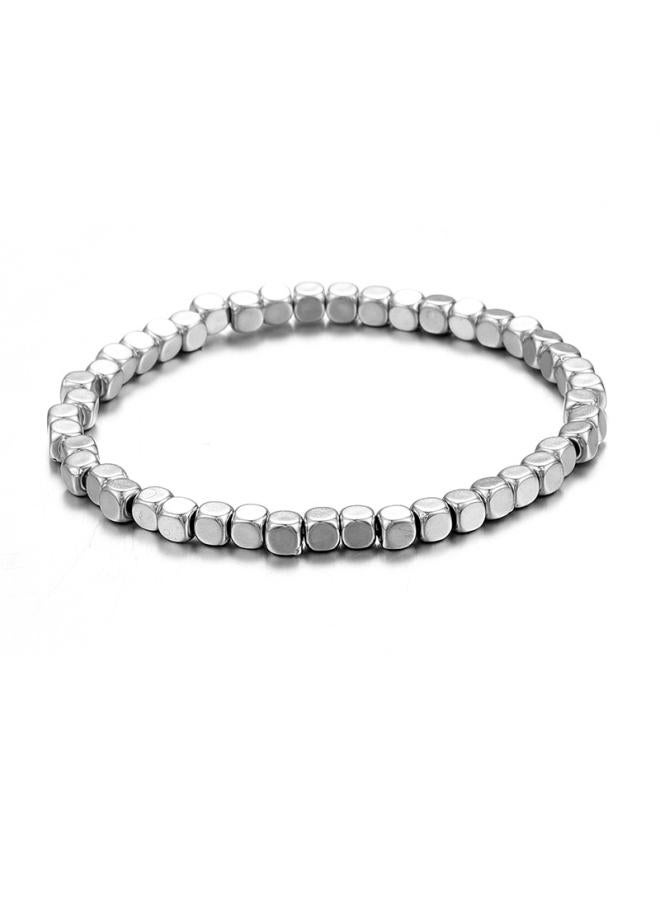 New European And American Jewelry Simple Fashion Versatile Ccb Beads Bracelet Trendy Square Bracelet Accessories