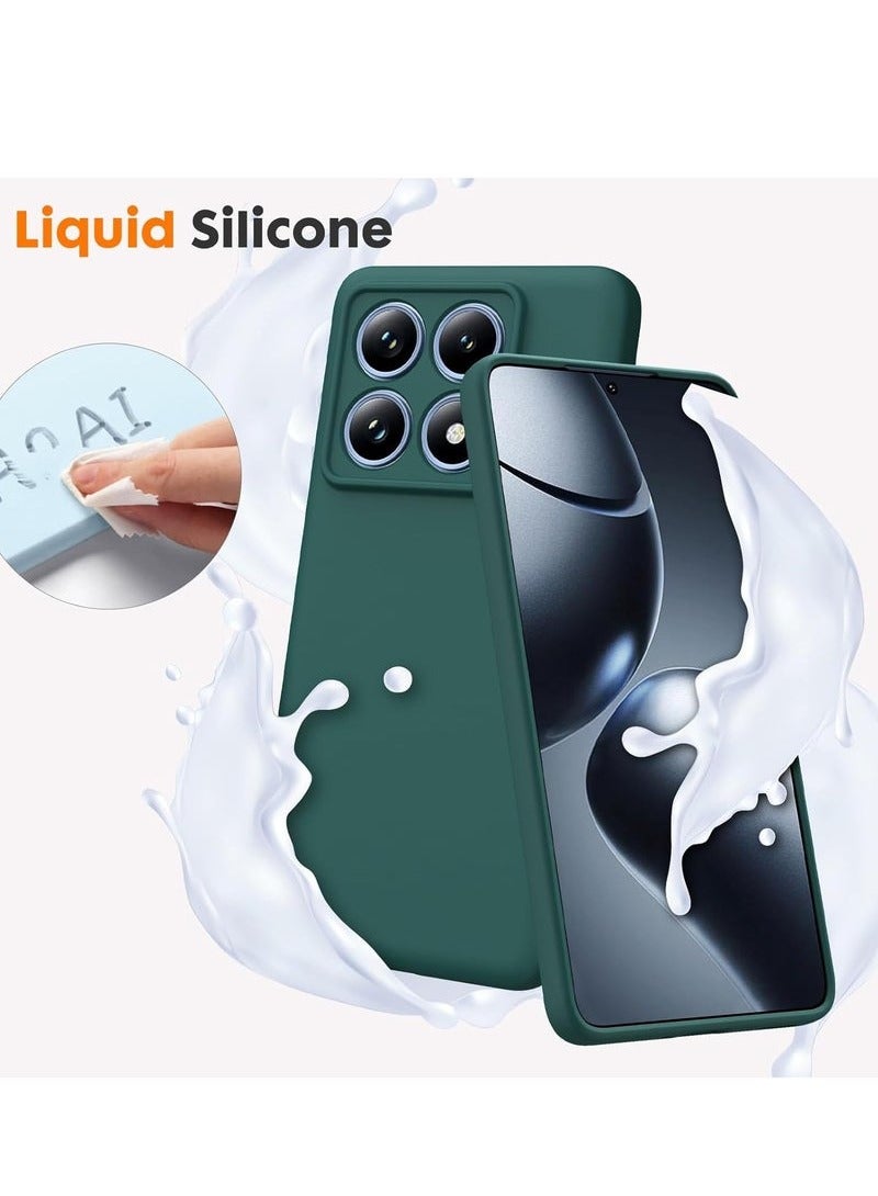 TIGER Xiaomi 14T Pro 5G Case Cover – Soft Silicone Protective Case with Inner Microfiber Lining Cushion & Shockproof Camera Protection – Slim Fit, Anti-Scratch, Durable Back Cover for Xiaomi 14T Pro – Elegant, Lightweight & Comfortable Grip  Green - Image 3