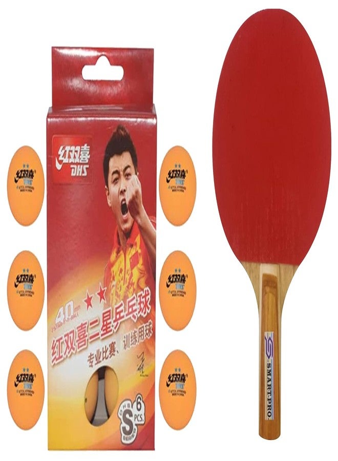 DHS TT Ball S-S1840BY 2 Star Y Supermarket (6 Pcs Box) 60 PCS with Smart PRO TT BAT Moon - Image 1