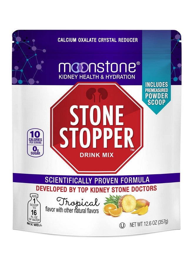 Moonstone Stone Stopper Drink Mix, Tropical, Kidney Stone Prevention, Calcium Oxalate Protector, Alkali Citrate Support, Developed by Urologists to Improve Hydration and Support Kidney Health, 30 Day Supply - Image 1