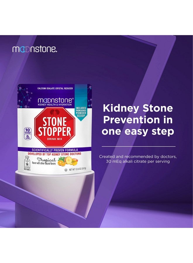 Moonstone Stone Stopper Drink Mix, Tropical, Kidney Stone Prevention, Calcium Oxalate Protector, Alkali Citrate Support, Developed by Urologists to Improve Hydration and Support Kidney Health, 30 Day Supply - Image 2