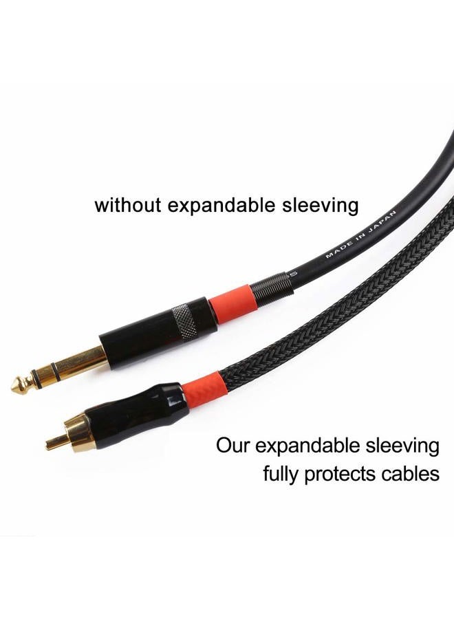 Alex Tech 22 mm - 7.5 m PET Expandable Braided Cable Sleeve Cable Sock Cable Protection Cable Sheath Black - Cable Sleeve - Image 2