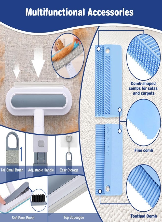 Finvizo Carpet Rake for Pet Hair Removal: Adjustable 54" Handle No Bending - Image 4