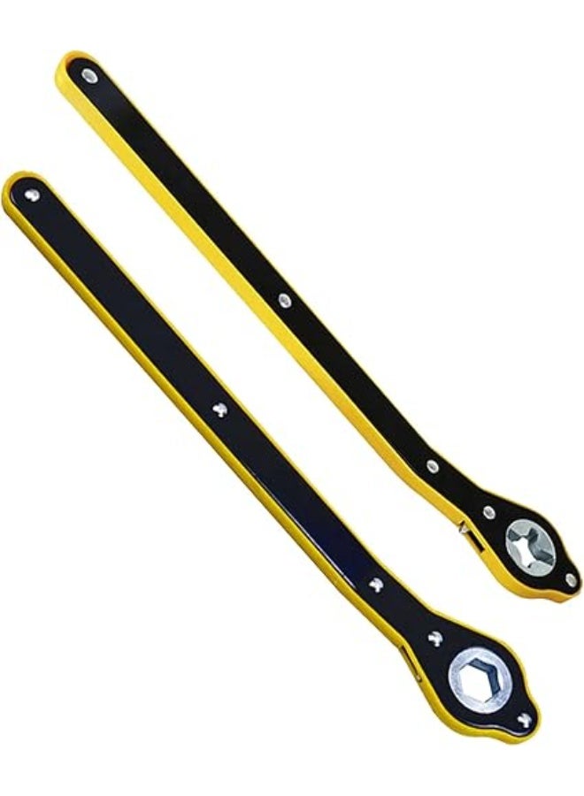 Universal Ratchet Jack Wrench – 360° Swivel Scissor Jack Tool for Fast Tire Lifting & Wheel Nut Tightening - Image 1