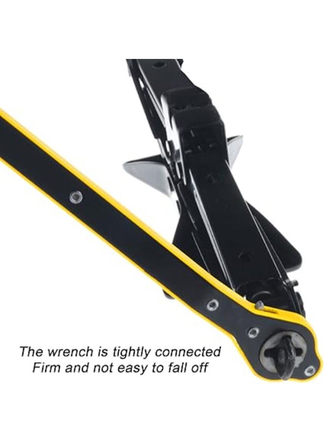 Universal Ratchet Jack Wrench – 360° Swivel Scissor Jack Tool for Fast Tire Lifting & Wheel Nut Tightening - Image 3
