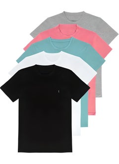 Four Man Cotton Textured 5 Piece T-Shirt Set  - Image 1