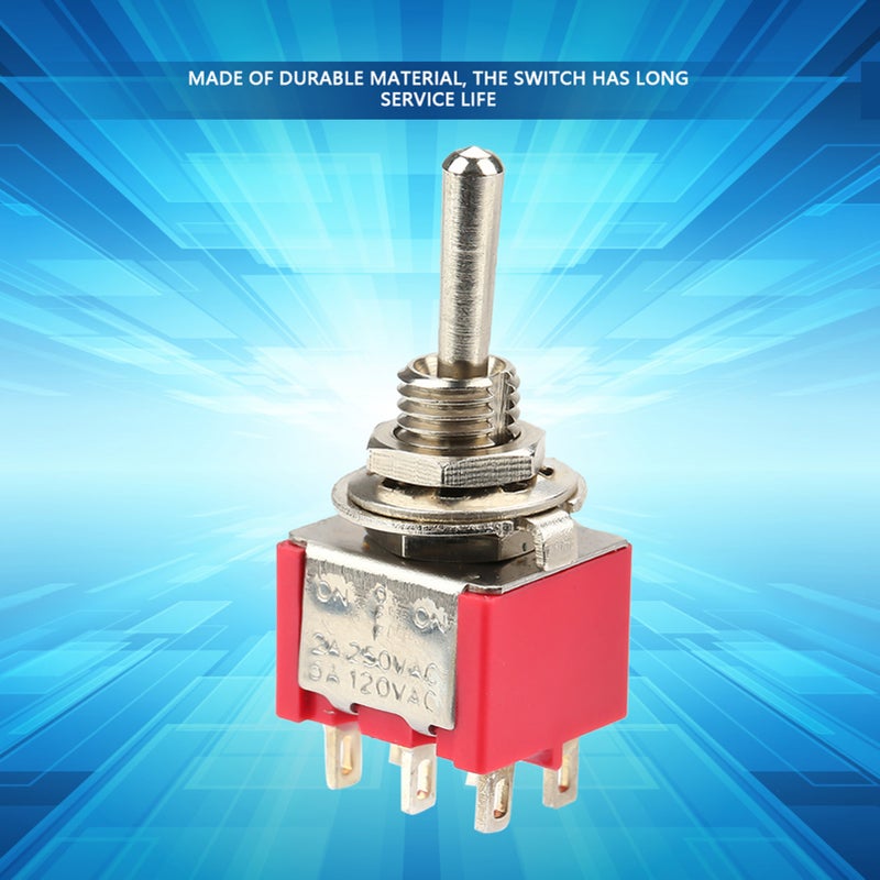 Toggle Switch 6 Pins 3-position (ON-OFF-ON) Versatile Use DPDT Switch - Reliable Electrical Connections Durable Toggle Switch for Automobiles Home Appliances Industrial Controls - Image 3