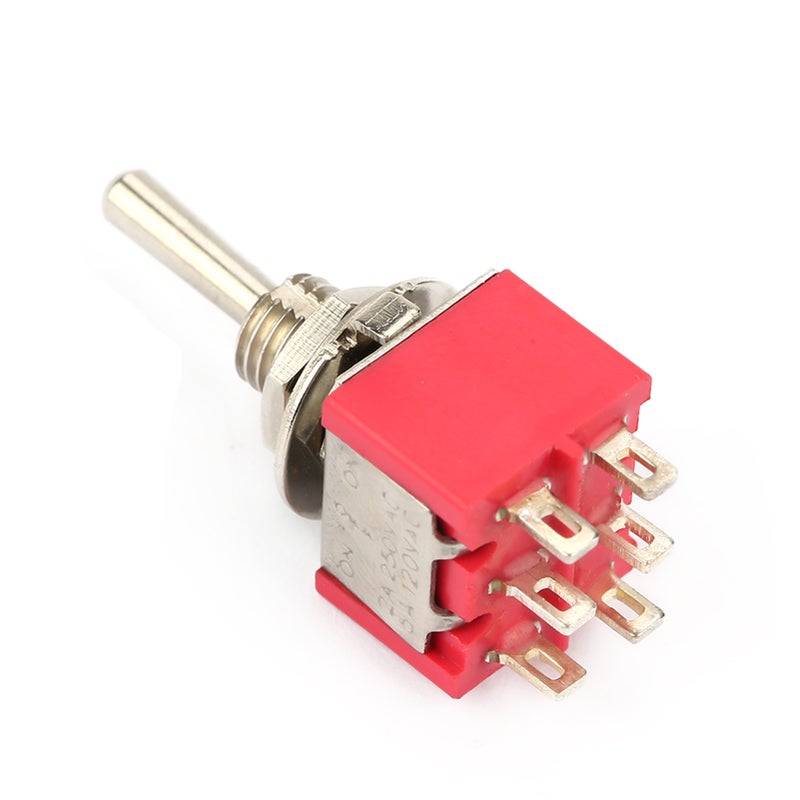 Toggle Switch 6 Pins 3-position (ON-OFF-ON) Versatile Use DPDT Switch - Reliable Electrical Connections Durable Toggle Switch for Automobiles Home Appliances Industrial Controls - Image 1