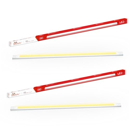 Murphy 2 Feet Led Under Cabinet Lighting, 8W Under Cabinet And Under Counter Lighting, Led Profile Light : Warm White, Pack Of 2(Others) Aluminium alloy,Acryl and LED - Image 1