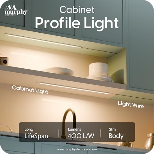 Murphy 2 Feet Led Under Cabinet Lighting, 8W Under Cabinet And Under Counter Lighting, Led Profile Light : Warm White, Pack Of 2(Others) Aluminium alloy,Acryl and LED - Image 2