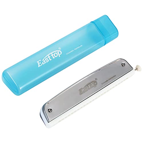 East top Mouth Organ Harmonica 24 Holes Key-C With Scale Change Option for adults, Silver - Image 5