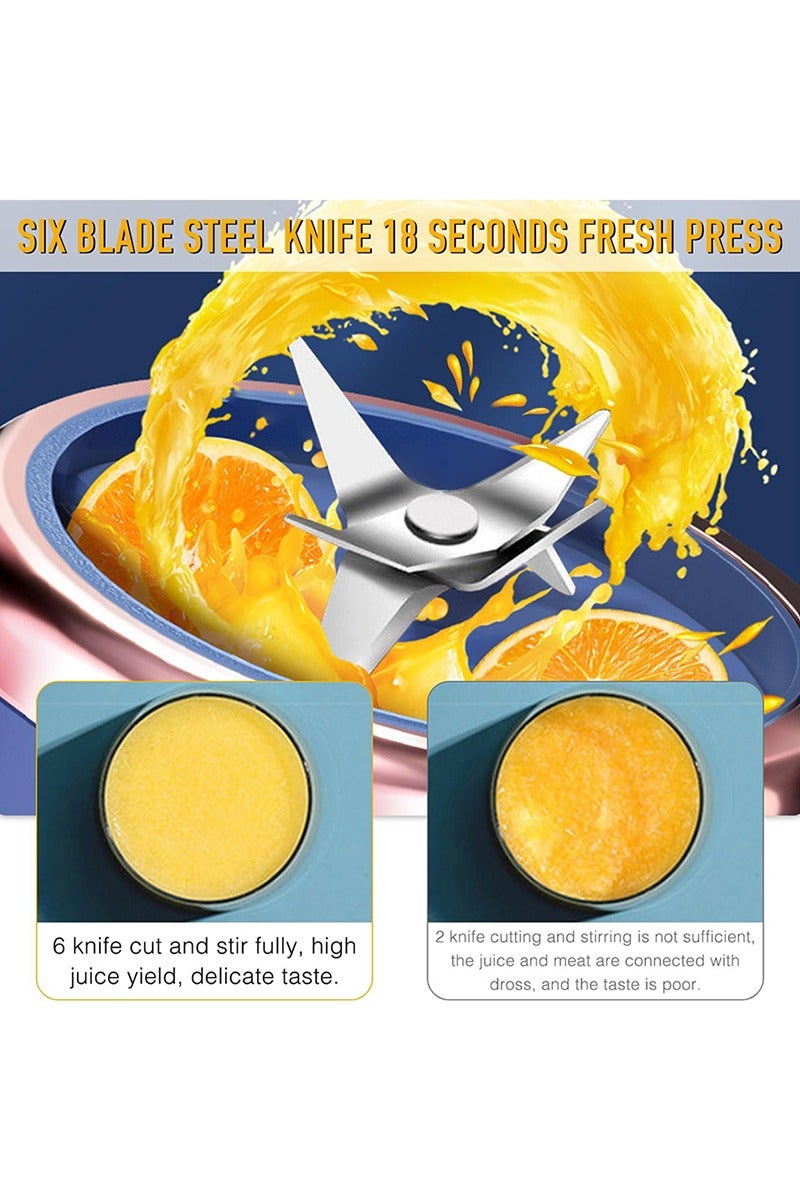 DPTER Portable Blender, Blender Juicer Juice Cup Fruit Blender Portable Fruit Cup, USB Rechargeable Personal Size Juice Cup, Personal Blender for Smoothies and Smoothies, 400ml Travel Juice Cup - Image 4