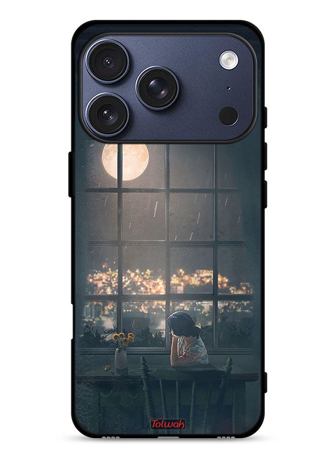 Tolwak Apple iPhone 17 Pro Protective Case Cover Looking At Moon Art - Image 1