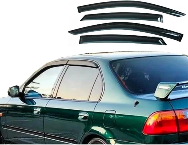 QASULER Weathershield Sun Rain Guards for Civic Sedan - Image 2