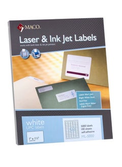 Maco Maco Laser/Ink Jet White UPC Labels, 1 x 1-1/2 Inches, 50 Per Sheet, 5000 Per Box (ML-5000)  - Image 4