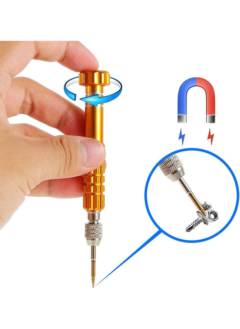 Mmobiel MMOBIEL 5in1 Multifunctional Small Magnetic Precision Pocket Mini Screw Driver Set for Eyeglass Smartphone Tablet Watch Repair Tool Kit  - Image 4