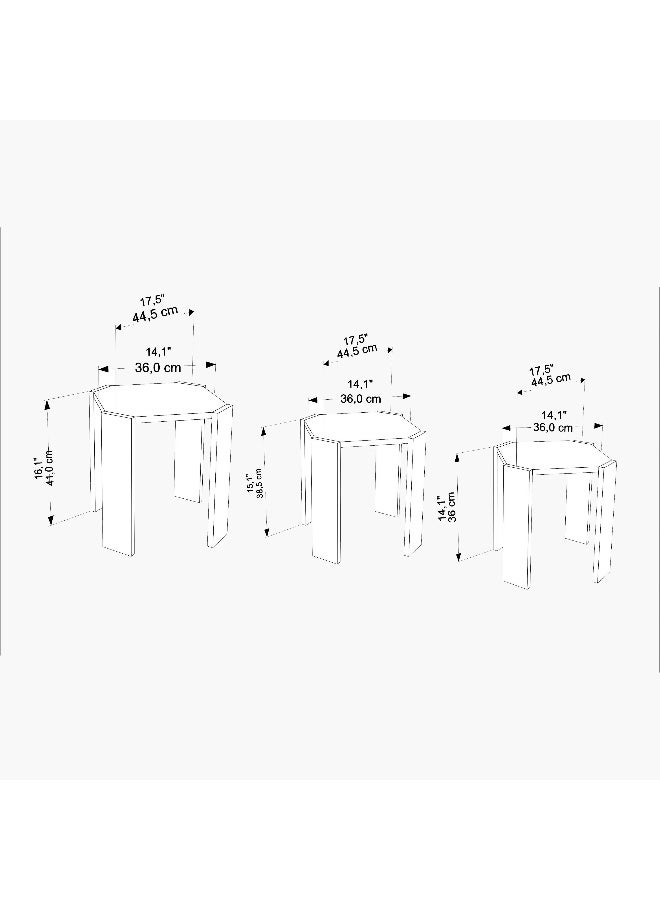 Home Box Modulix Sway Nest of Tables - Set of 3 - Image 5