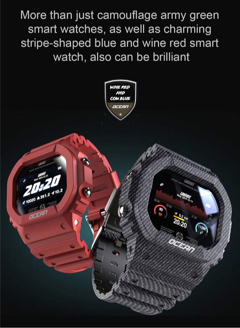 LOKMAT Smart Watch With Interchangeable Strap Men's Smart Watch to Answer Make Calls Heart Rate and Pressure Monitor Fitness Waterproof - Image 4