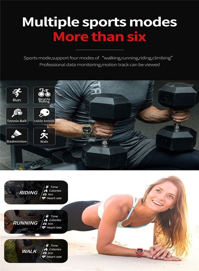 LOKMAT Smart Watch With Interchangeable Strap Men's Smart Watch to Answer Make Calls Heart Rate and Pressure Monitor Fitness Waterproof - Image 5