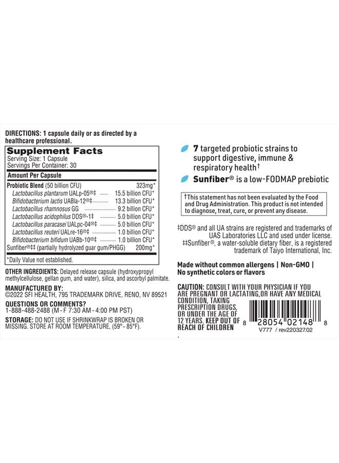 Klaire Labs Ther-Biotic Synbiotic Probiotic & a Prebiotic - Digestive Health & Immune Support∗ - Lactobacillus & Bifidobacterium Strains - Low-FODMAP Probiotic Supplement for Men & Women (30 Capsules) - Image 5