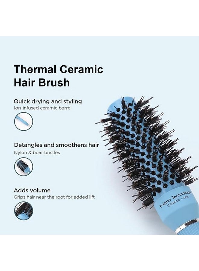 Hearts Hair Brush | Bristles Brush | Hair Brush With Paddle | Sharp Hair Brush For Woman | Suitable For All Hair Types | Tgx5232-C19P.. | Ice Blue & Purple - Image 2