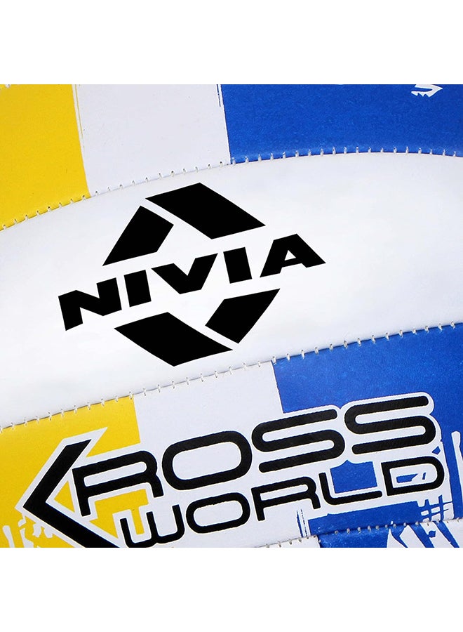 Kross Rubber Hand Stitched Volleyball | Size: 4 | 18 Panels | Machine Rubber Stitched | for Indoor & Outdoor | for Training or Recreational