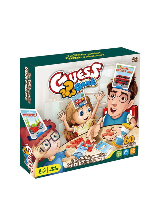 Hot Sale Guess Who I Am Card Game Children's Educational Toys Training Logical Thinking Ability Board Game-Color:(Traffic) Card Guessing Game  - Image 1