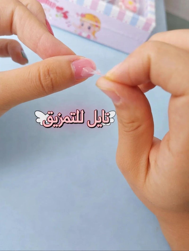 طلاء أظافر كرتوني عديم الرائحة قابل للتقشير – خالٍ من السموم، أساسه الماء، آمن للأطفال، تصميم مرح ومُلون، زجاجة واحدة - Image 4