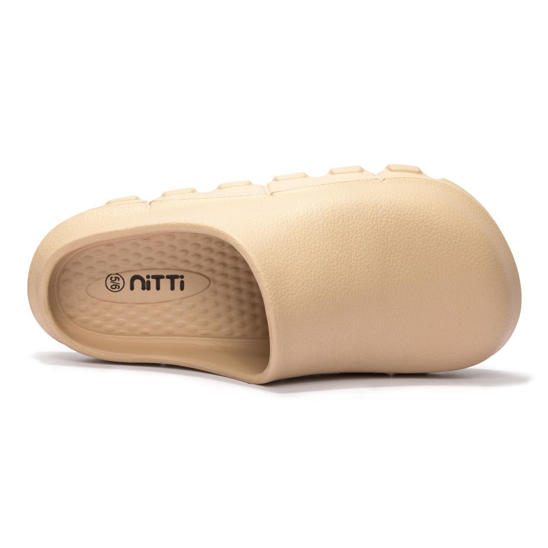 NITTI Women's Arch Support EVA Garden Shoes for Women - Comfort Waterproof Slip-on Outdoor Beach Mules Sandal Ladies Classic Closed Toe Clogs (Khaki,US 9-10) - Image 3