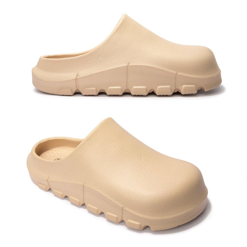 NITTI Women's Arch Support EVA Garden Shoes for Women - Comfort Waterproof Slip-on Outdoor Beach Mules Sandal Ladies Classic Closed Toe Clogs (Khaki,US 9-10) - Image 5