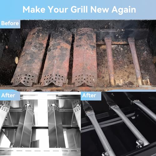 FORYEYC Grill Replacement Parts for Monument 4-Burner 24367,35633,17842, 24633,41847NG Gas Grill, Burner Tube, Heat Plate Tent, Igniter for Kitchen aid 720-0954, Monument 6 Burner 77352 77352MB 77352-MB - Image 5