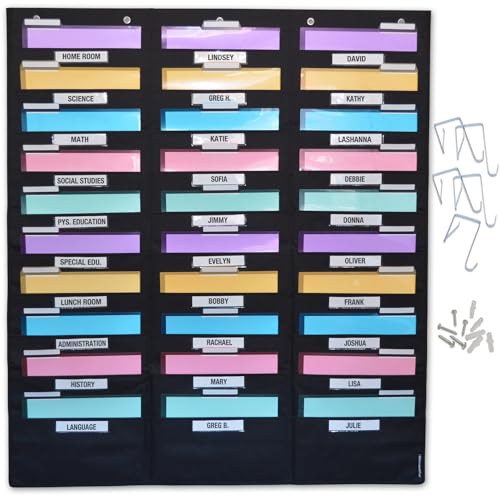 Ultimate Office WalMaster Heavy Duty, 30-Pocket Wall Chart Filing System WITH LABEL HOLDERS for Classroom and Office, File Organizer Includes Mounting Hardware & Door Hooks POCKETFILES SOLD SEPARATELY - Image 1
