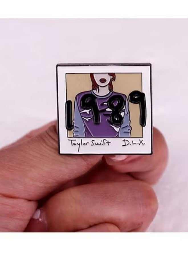 Taylor Swift Brooch, Clear and Vivid Patterns 1989 Music Album Badge, Singer Inspired Pins Music Lover Fans Gifts for Eras Tour  - Image 3