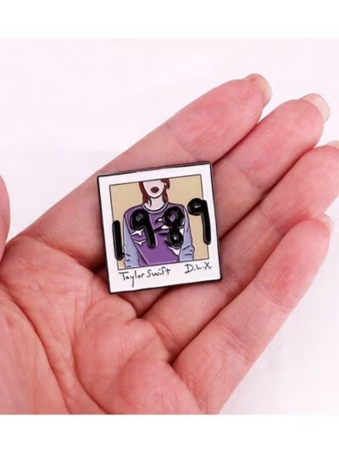 Taylor Swift Brooch, Clear and Vivid Patterns 1989 Music Album Badge, Singer Inspired Pins Music Lover Fans Gifts for Eras Tour  - Image 5