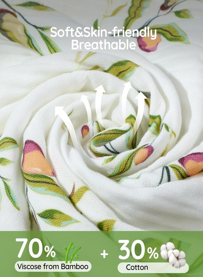 SUOSDEY Muslin Hooded Baby Towels for Newborn Infant Toddler, 70% Viscose from Bamboo 30% Cotton,Soft Baby Bath Towel with Hood Highly Absorbent and Newborn Essential,28 X 28 Inch - Image 2