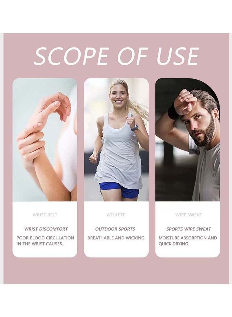 SYOSI Wrist Sweatbands 12 Pcs Sweat Bands Wristbands for Working Out Tennis Football Gymnastics Sports Baseball Basketball Cotton Terry Cloth Men  Women - Image 4