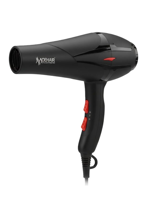 MoeHair Professional Hair Dryer 5000W with Ionic & Keratin Protection, MO-7122 Hot & Cold Air, Fast Drying and Frizz Control Blow Dryer for All Hair Types , Lightweight Design for Home & Salon Use - Image 2