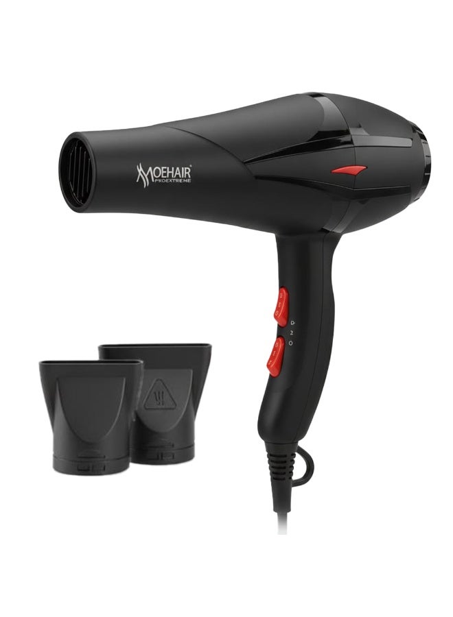 MoeHair Professional Hair Dryer 5000W with Ionic & Keratin Protection, MO-7122 Hot & Cold Air, Fast Drying and Frizz Control Blow Dryer for All Hair Types , Lightweight Design for Home & Salon Use - Image 1