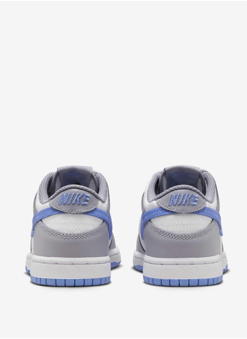 Nike - Kids Shoe Dunk Low White Grey - Image 1