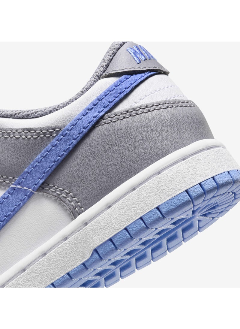 Nike - Kids Shoe Dunk Low White Grey - Image 1