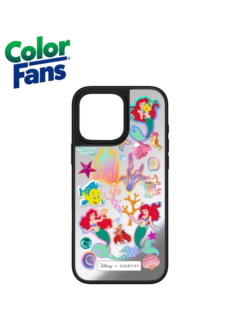 Color Fans - iPhone 13 Pro Ariel Undersea Mirror Case  - Silver Mirror with Vibrant Ocean Design - Image 1